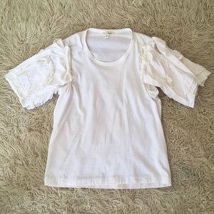 Vintage Comme des Garçons white ruffle tee L